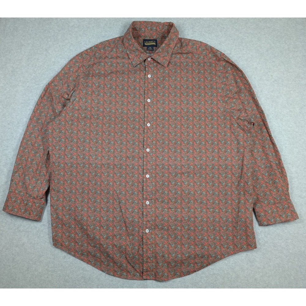 Cremieux‎ Men Shirt 3XB Multicolor Paisley Long Sleeve Button Up Collared